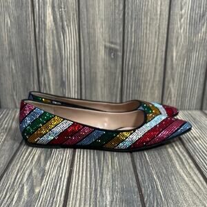 Mix No. 6 Multicolor Striped Flats